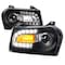 Spec-D Tuning 05-10 Chrysler 300 Projector Headlight Black Housing LHP-30005JM-V2-TM - alternate 1